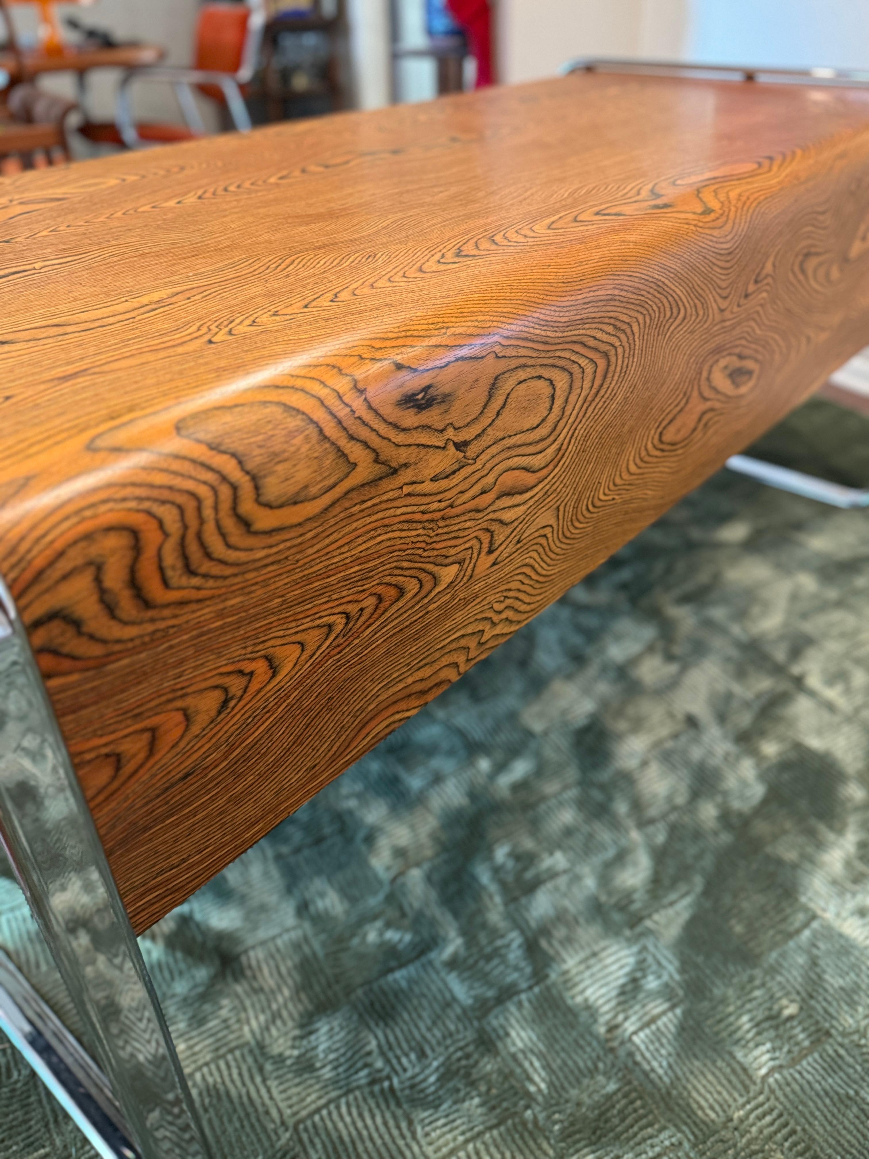 A rare zebra wood desk designed by Peter Protzmann for Herman Miller, 1970s 5