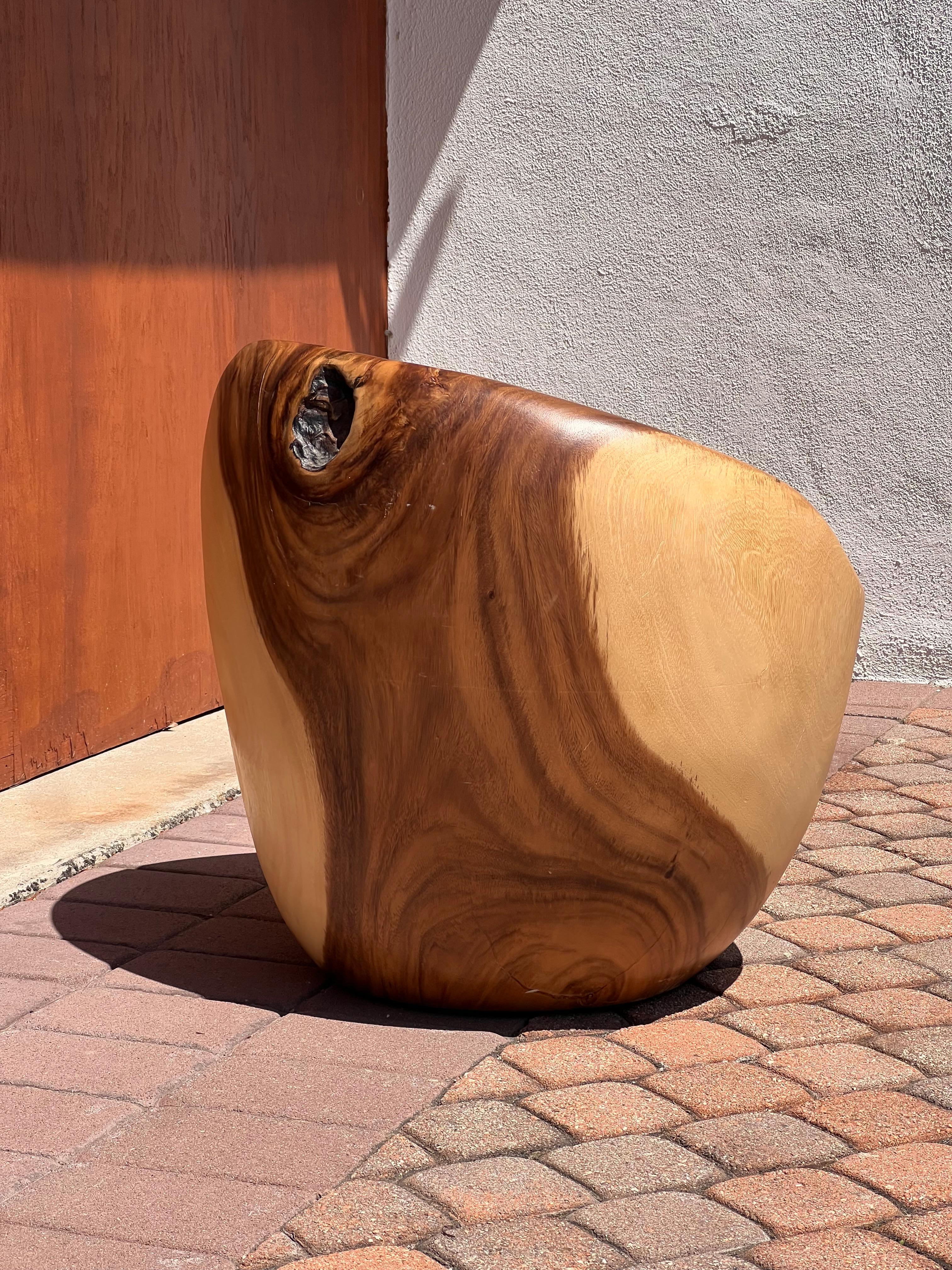 Sedia intagliata a mano in legno di radice grezza, XX secolo in vendita 5