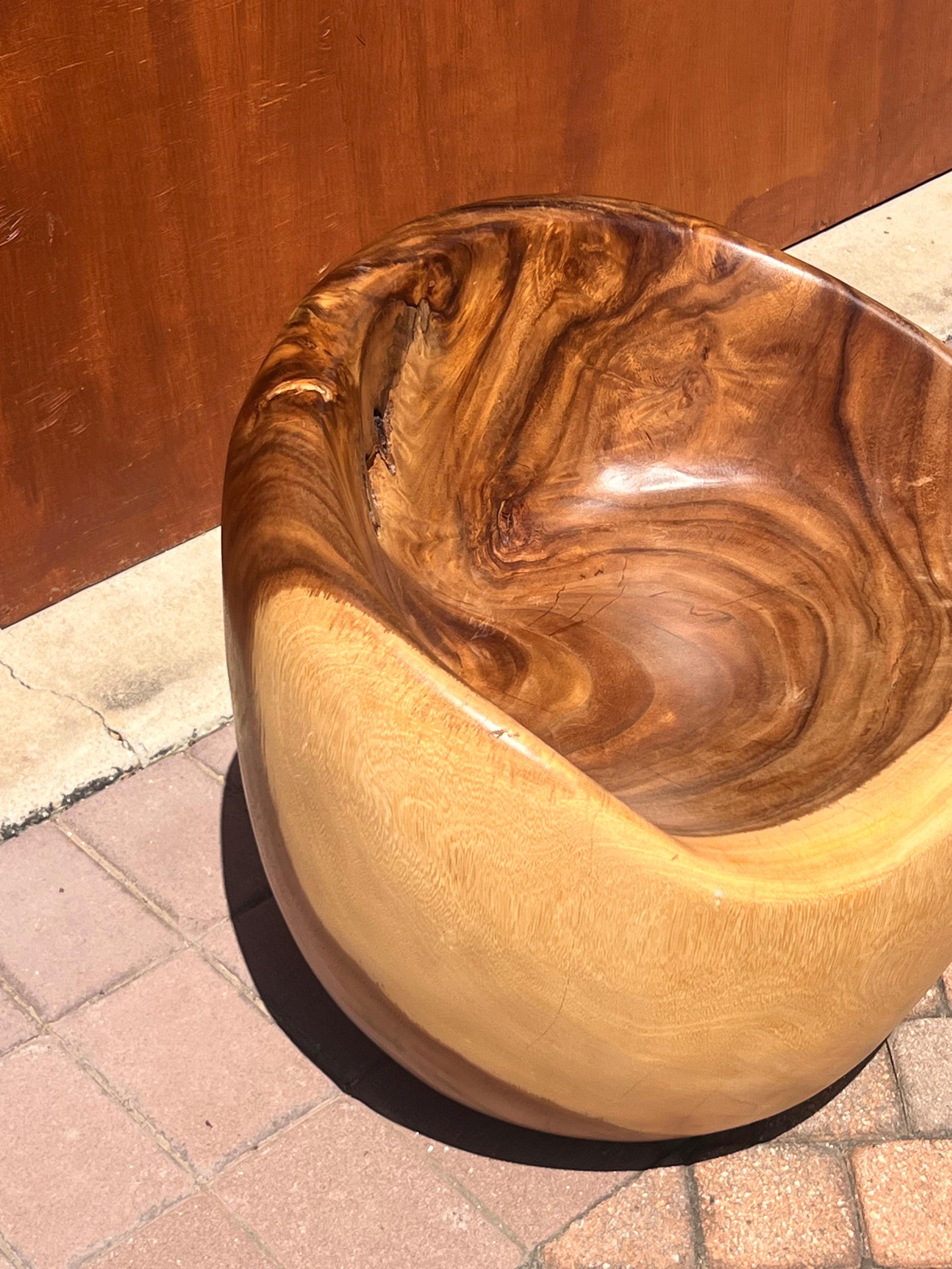 Sedia intagliata a mano in legno di radice grezza, XX secolo in vendita 12