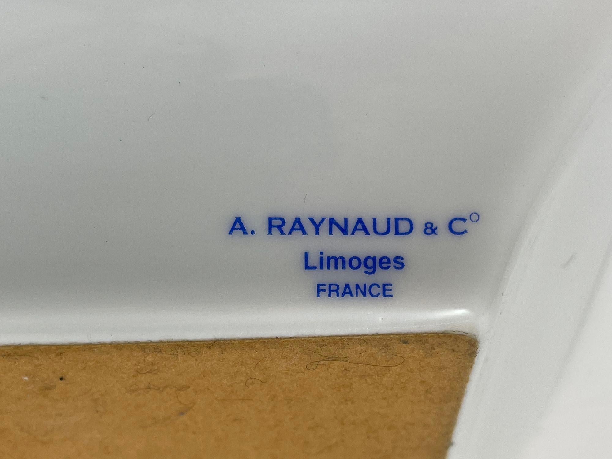 A. Raynaud Limoges Trinket Dish Ashtray Catchall with Equestrian Design 2