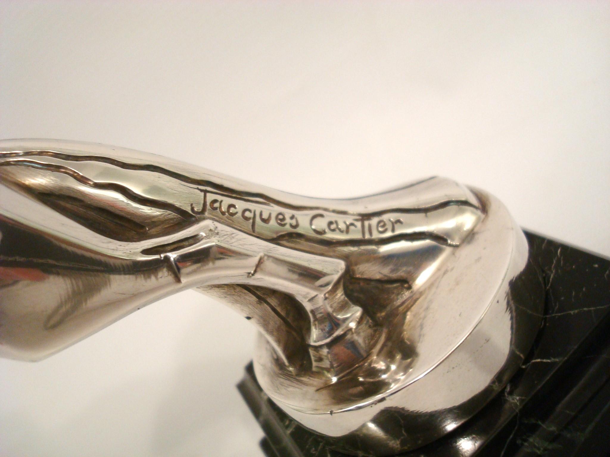 Adorno para la capucha de la mascota de un coche de caballos de Jacques Cartier. Francés, hacia 1920 siglo XX en venta