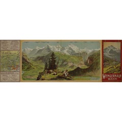 Cartel de Wengernalp Bahn Jungfrau, creado por A. Reckziegel hacia 1910