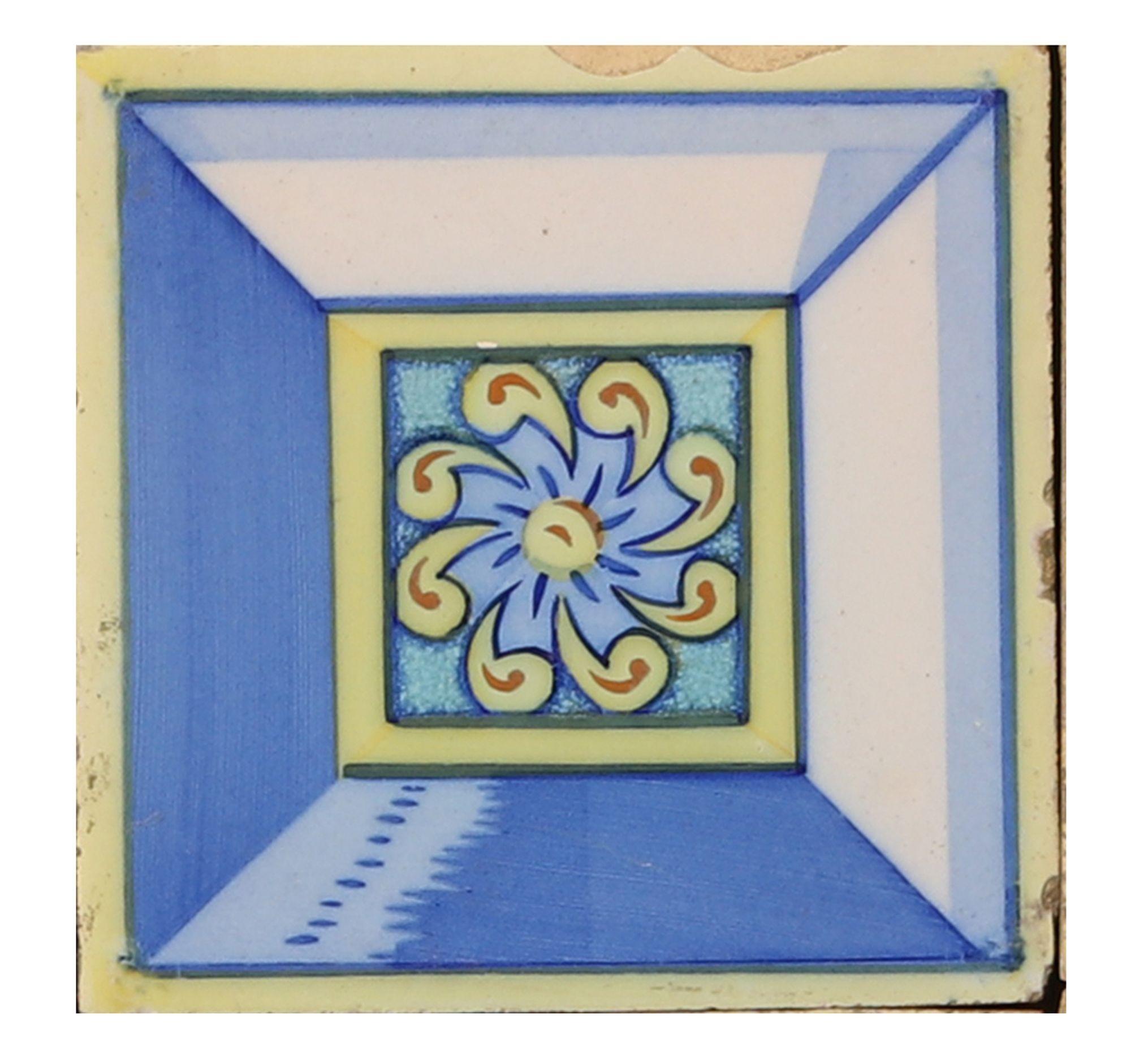 Mid-Century Modern A Reclaimed Ceramic Tile Panel For Sale