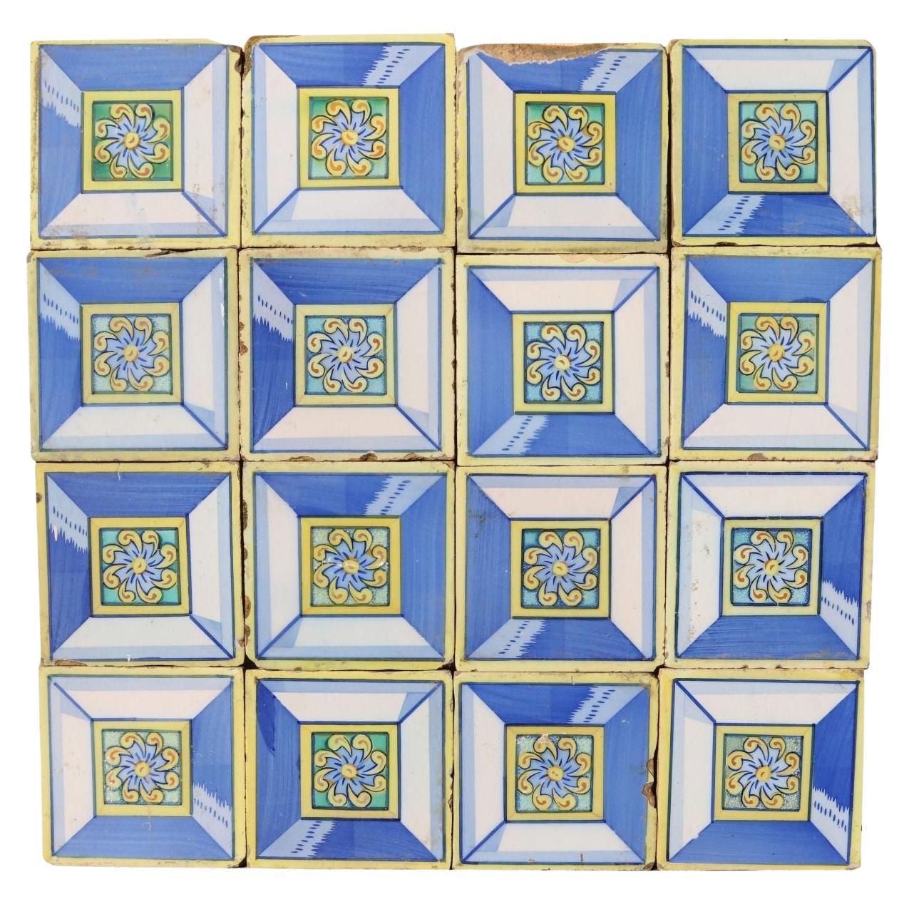 A Reclaimed Ceramic Tile Panel For Sale