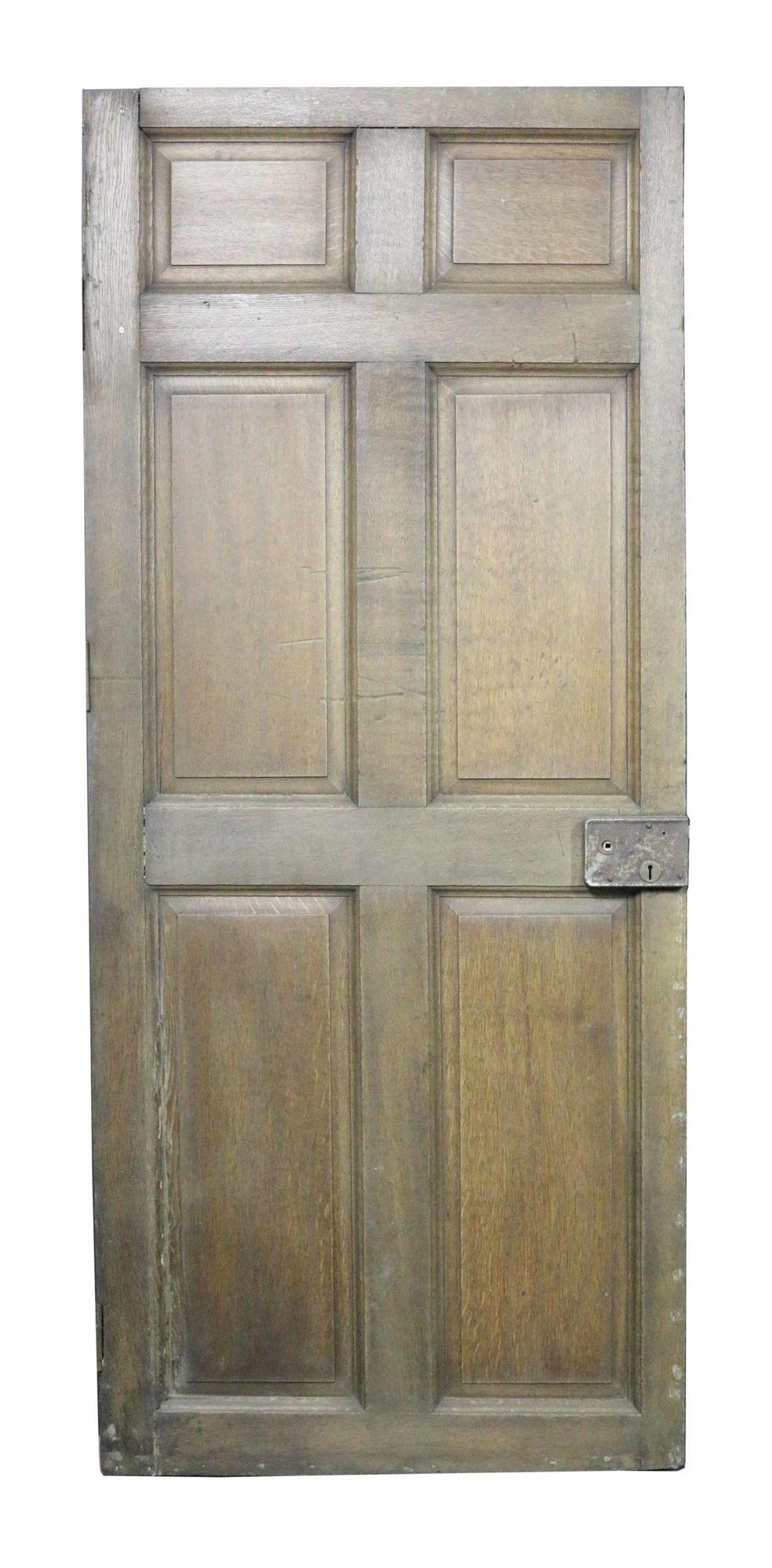 Victorian A Reclaimed Early 19th Century Oak Front Door For Sale