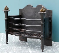 Reclaimed English Fire Grate with Brass Detailing