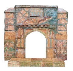 Reclaimed English Glazed Ceramic Fireplace Surround