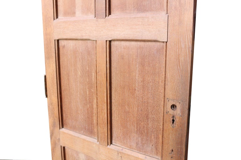 20th Century Reclaimed English Oak Six Panel Exterior Door For Sale