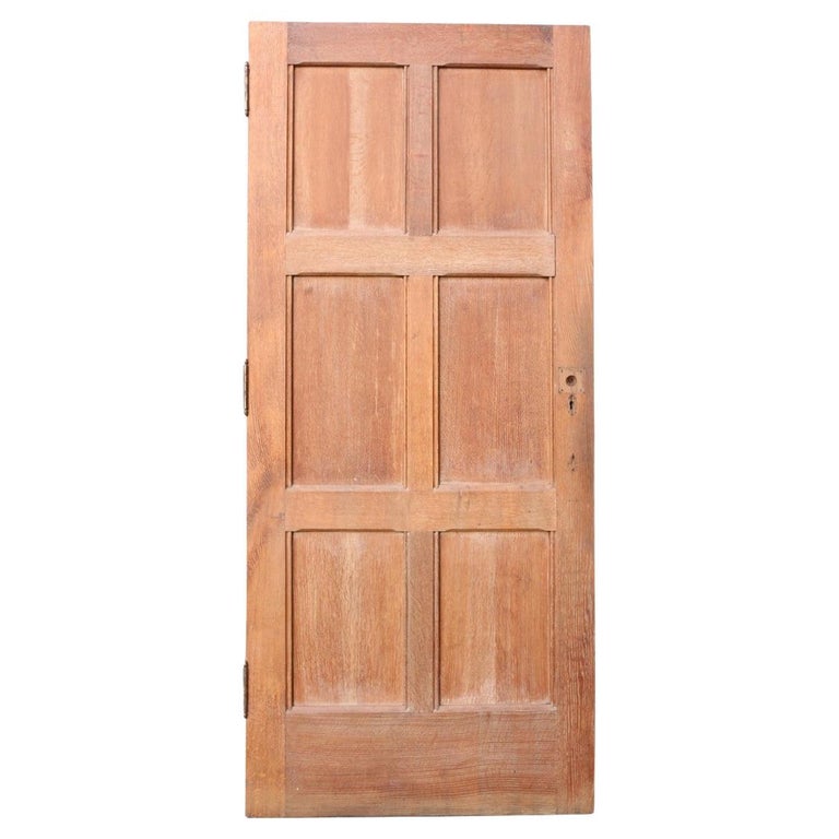 Reclaimed English Oak Six Panel Exterior Door For Sale