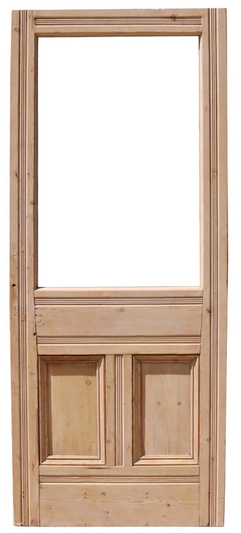 A reclaimed Victorian style front door for glazing.