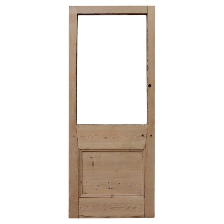 Reclaimed Exterior Glazed Pine Door For Sale at 1stDibs