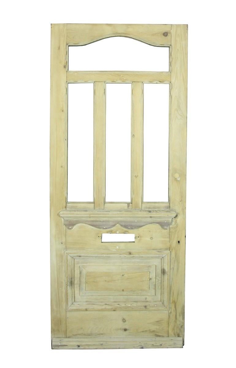 A Victorian period front door with three lights for glazing.