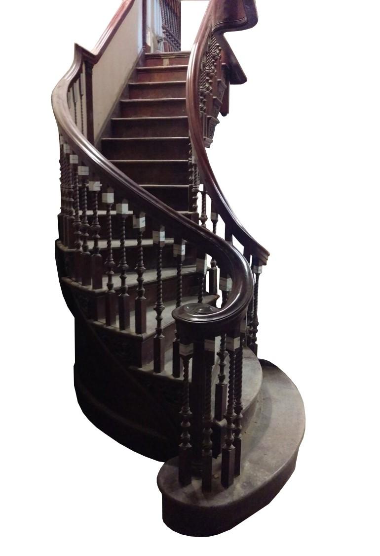 A carefully dismantled and numbered antique Staircase. Reclaimed from Lincoln Inn Fields, London, from a property near to the Soane's museum. The property was extensively altered in the 1820s and a plan of the main staircase, to the same design and