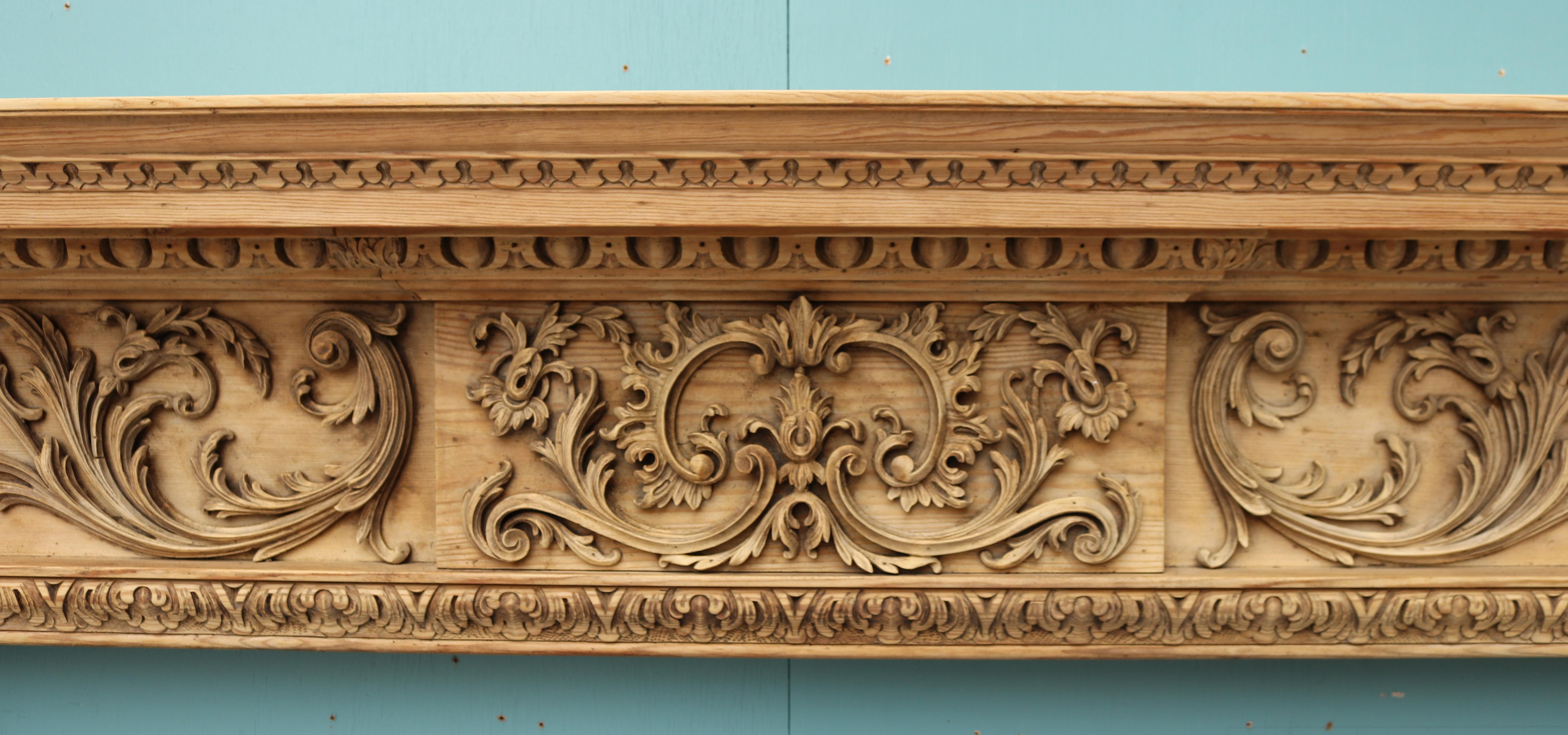 19th Century A Reclaimed Georgian Style Hand Carved Fireplace For Sale