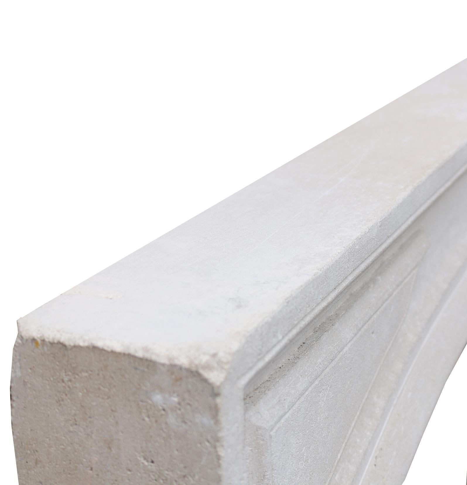 20th Century Reclaimed Georgian Style Limestone Fire Mantel For Sale