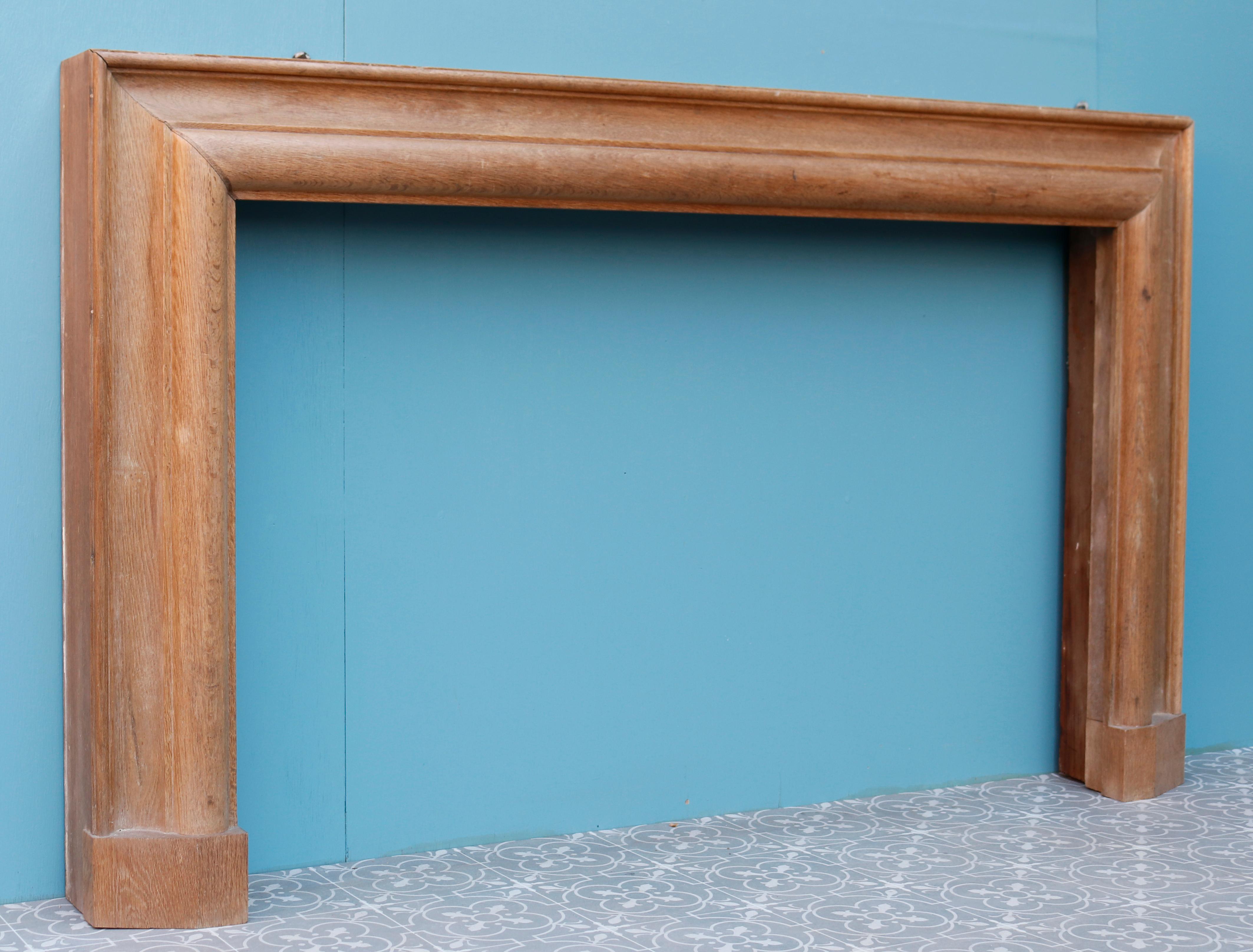 20th Century Reclaimed Oak Bolection Style Fireplace Mantel