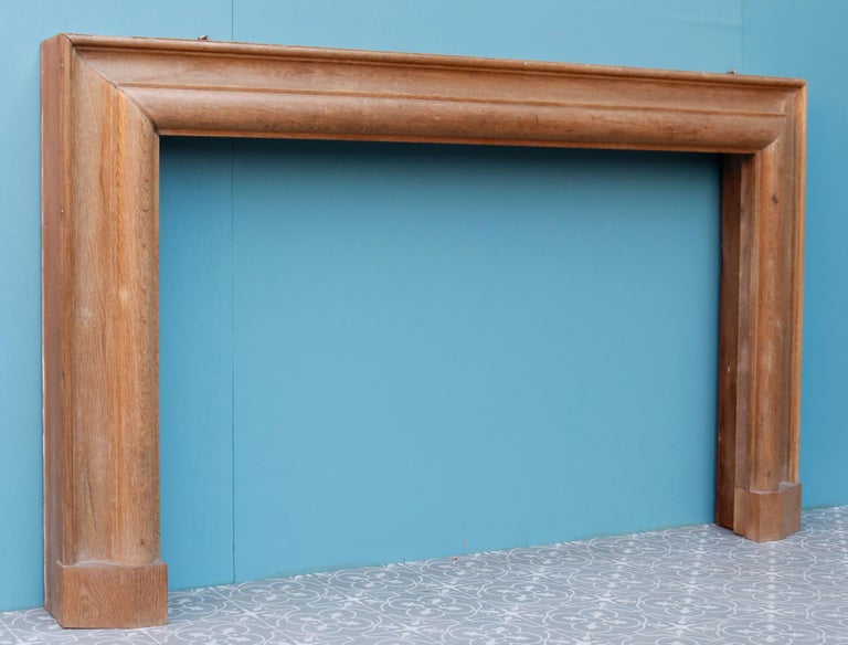 20th Century Reclaimed Oak Bolection Style Fireplace Mantel For Sale