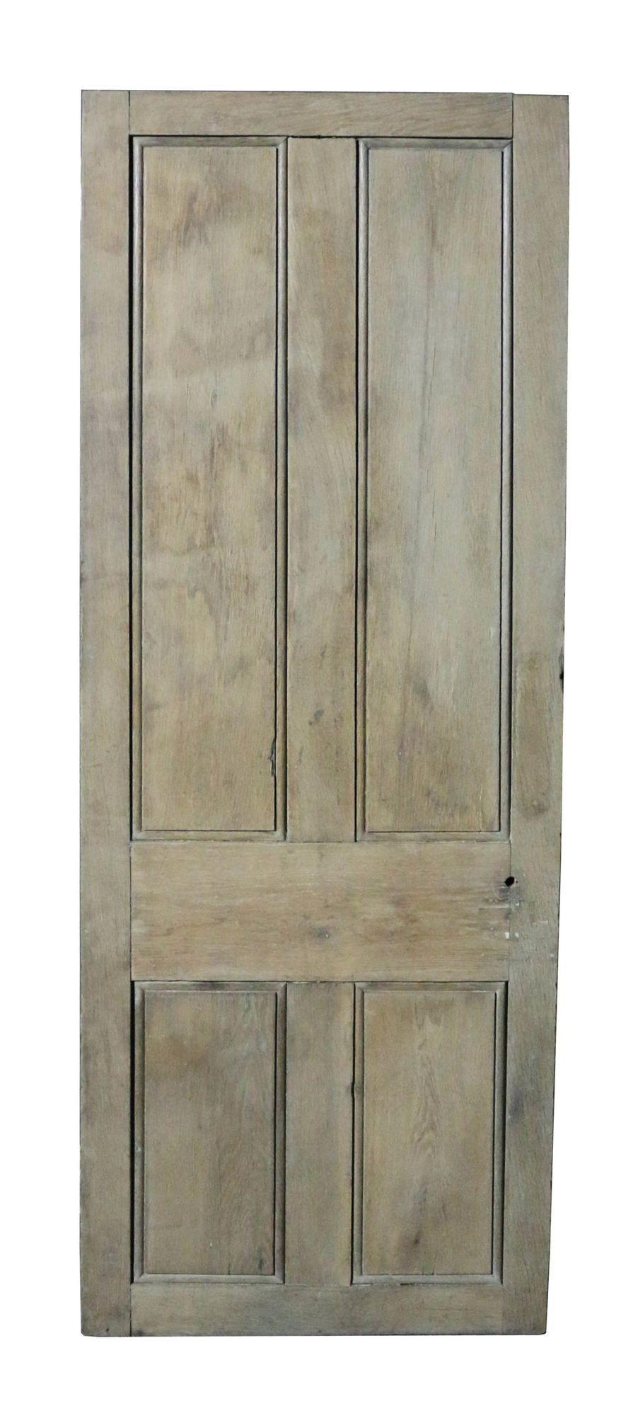Victorian A Reclaimed Oak Four Panel External Door For Sale