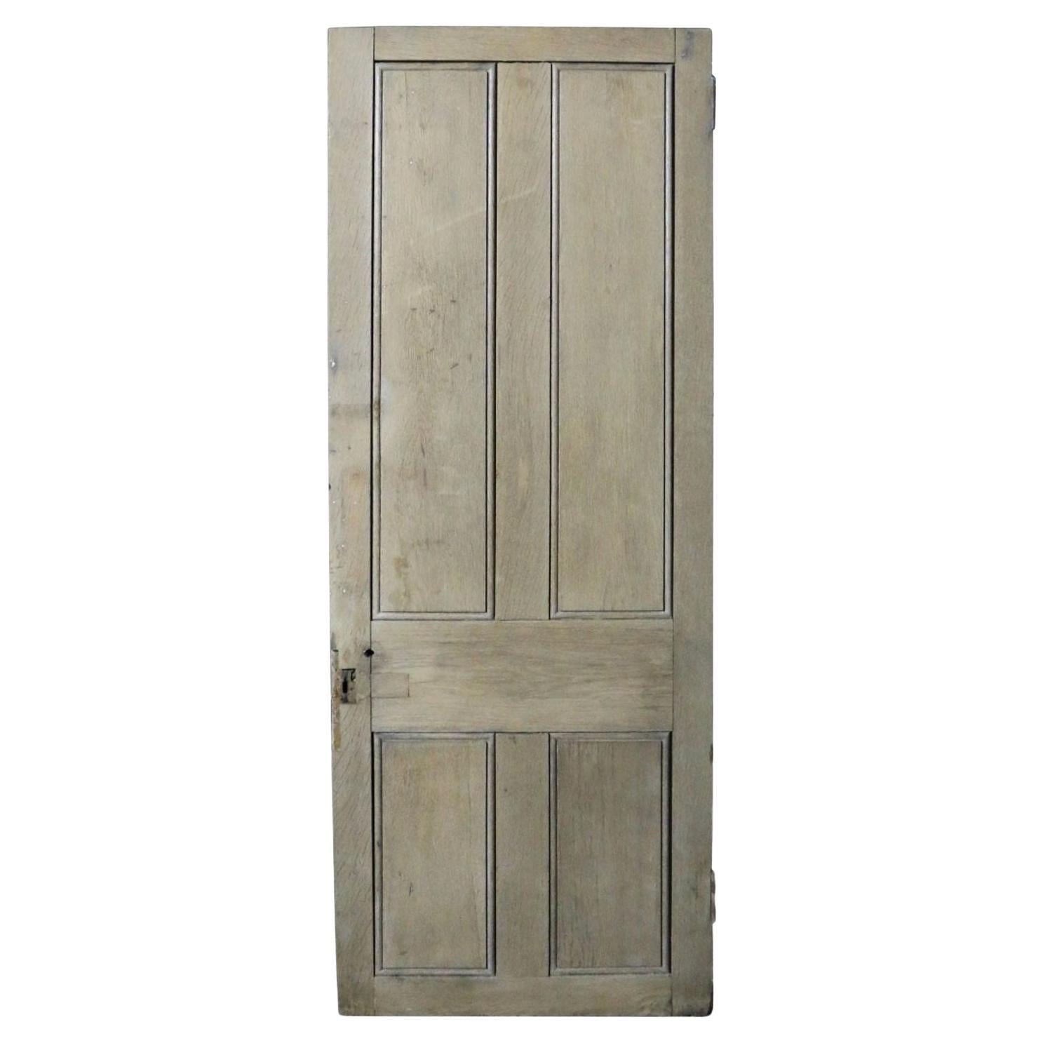 A Reclaimed Oak Four Panel External Door For Sale