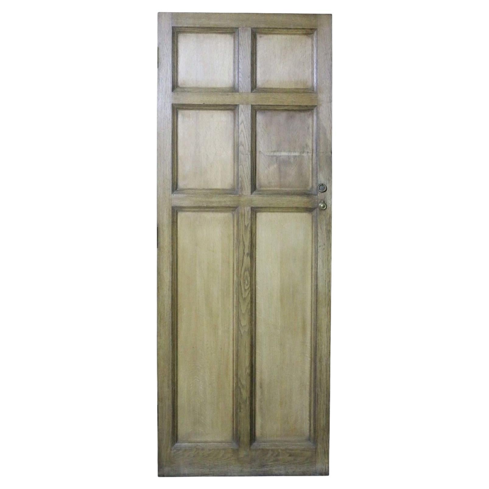A Reclaimed Oak Six Panel Door For Sale
