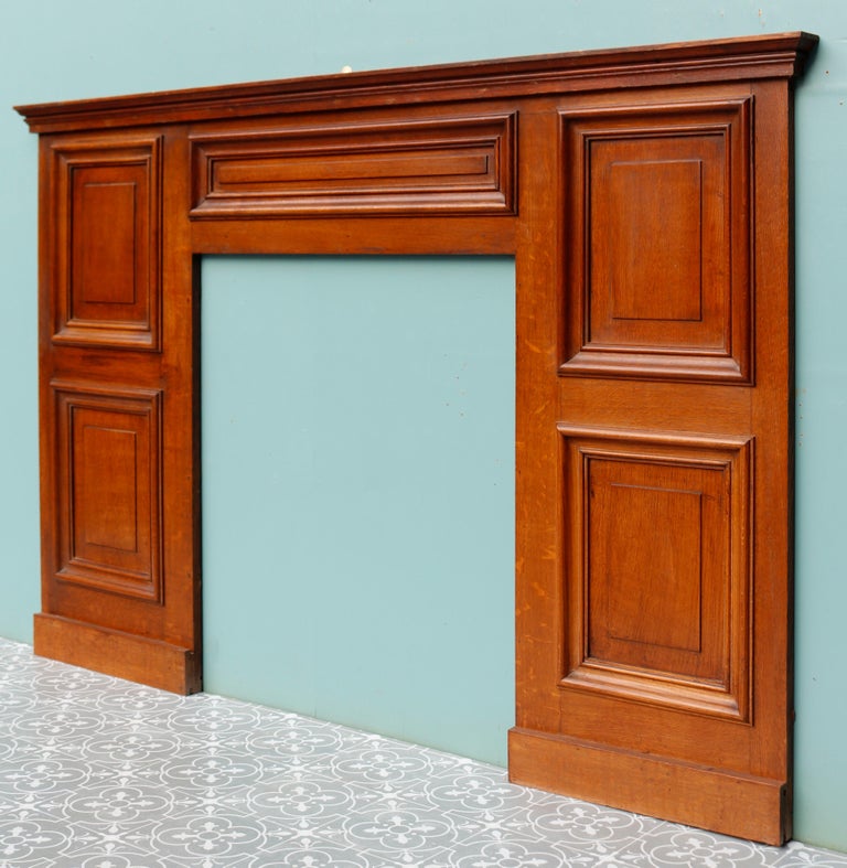 Reclaimed Panelled Oak Fire Surround For Sale at 1stDibs