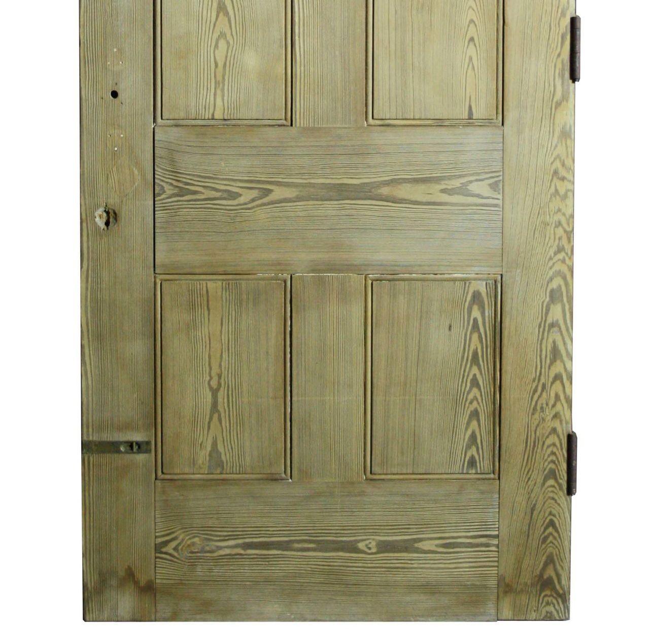 English A Reclaimed Six Panel Interior or Exterior Pine Door (12 Available) For Sale