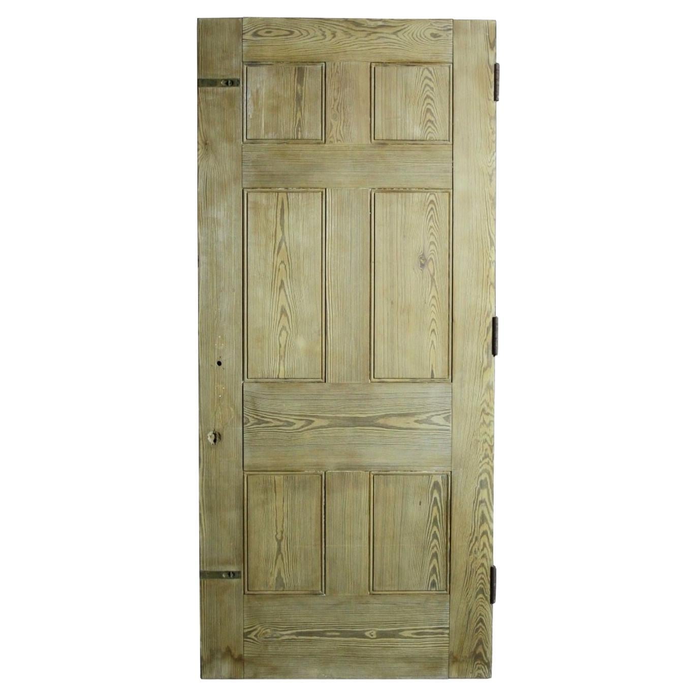 A Reclaimed Six Panel Interior or Exterior Pine Door (12 Available) For Sale