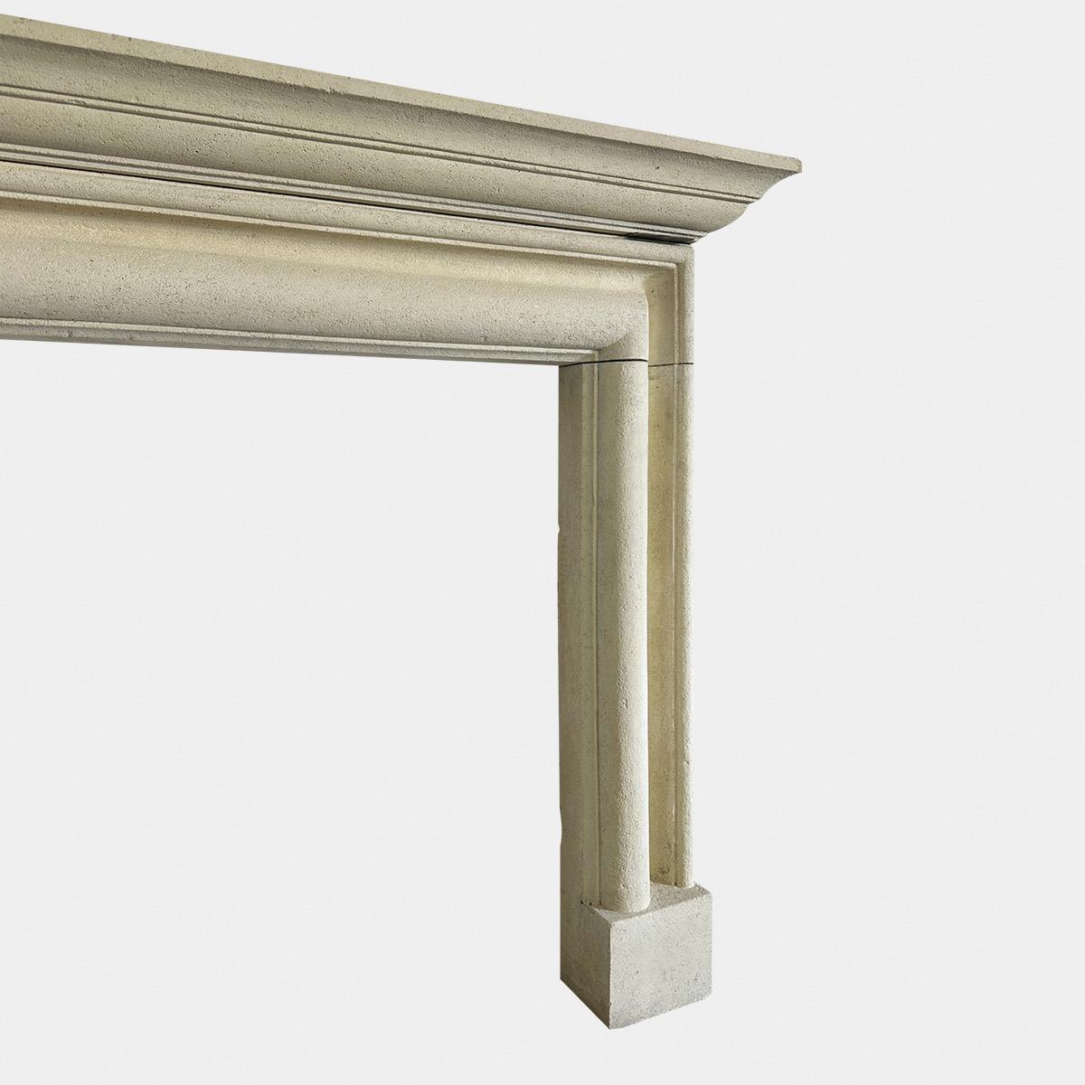 Georgian A Reclaimed Stone Bolection Fireplace Mantel