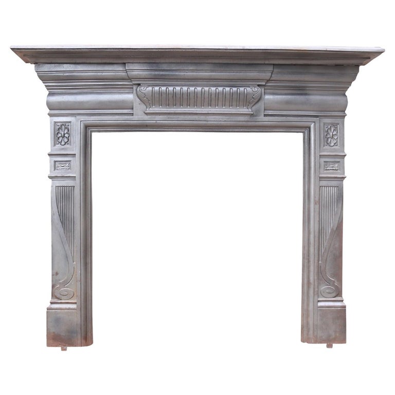 Reclaimed Victorian Cast Iron Fire Mantel at 1stDibs