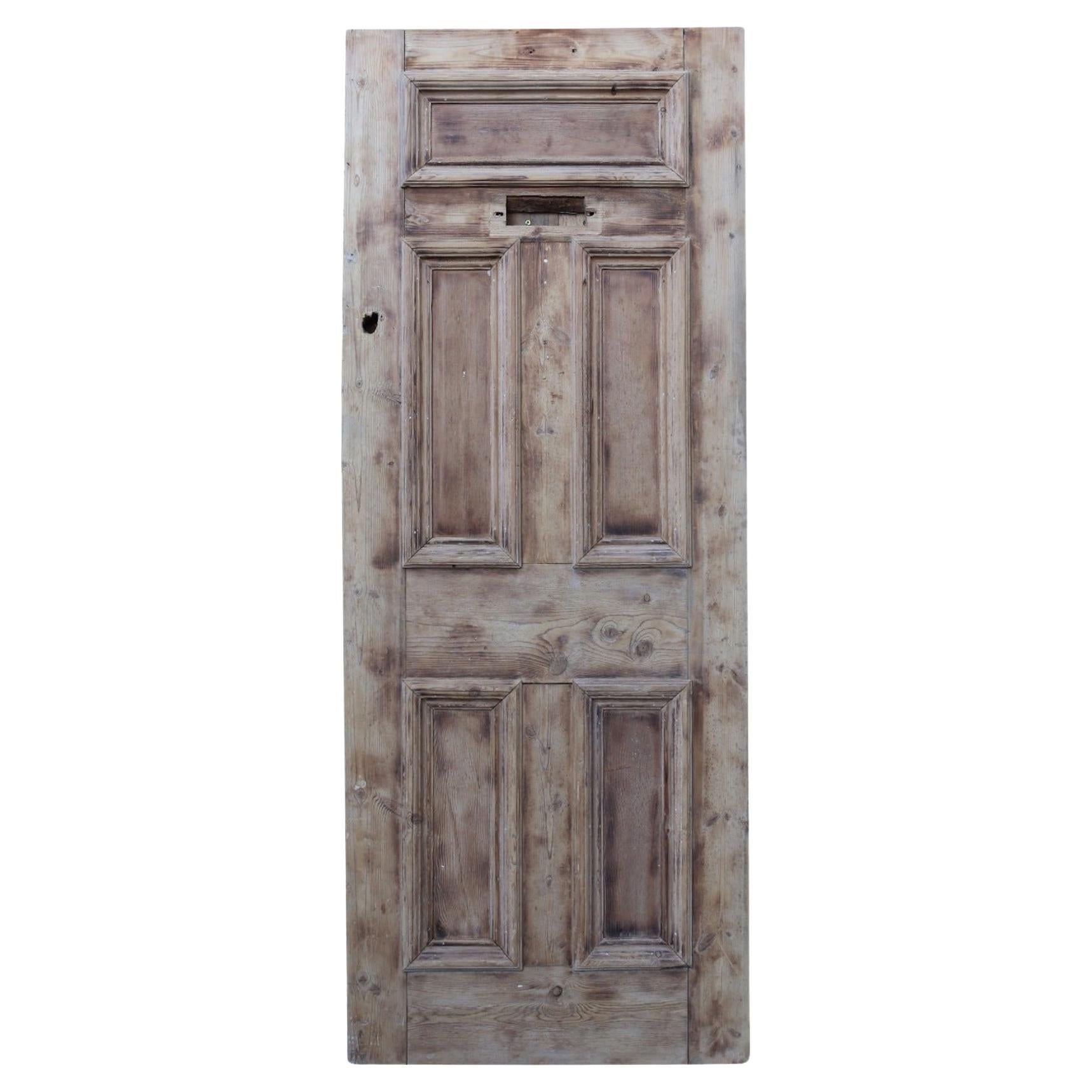 Reclaimed Victorian Pine Exterior Door For Sale