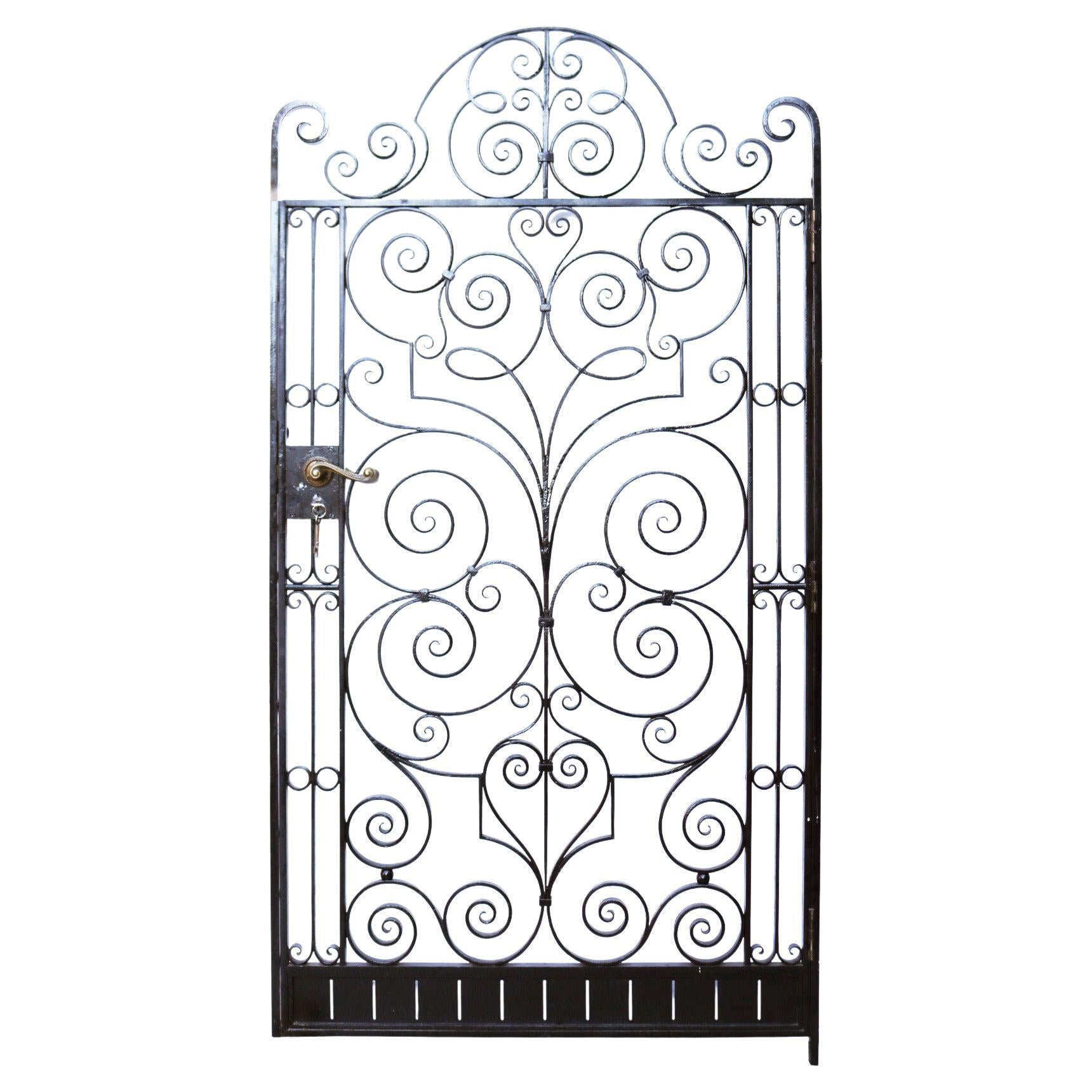 Pair of Antique Wrought Iron Gates For Sale at 1stDibs