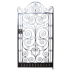 Antique Reclaimed Wrought Iron Garden Gate