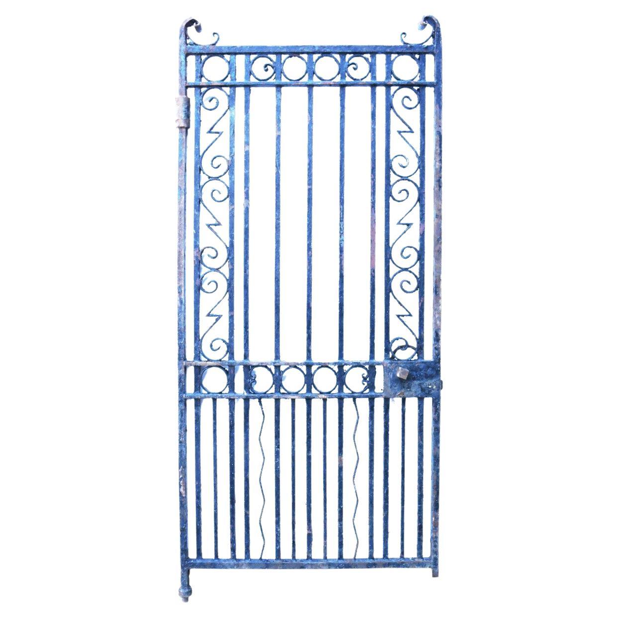 Reclaimed Wrought Iron Pedestrian Gate For Sale