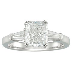 Rectangular Brilliant-Cut Diamond Ring