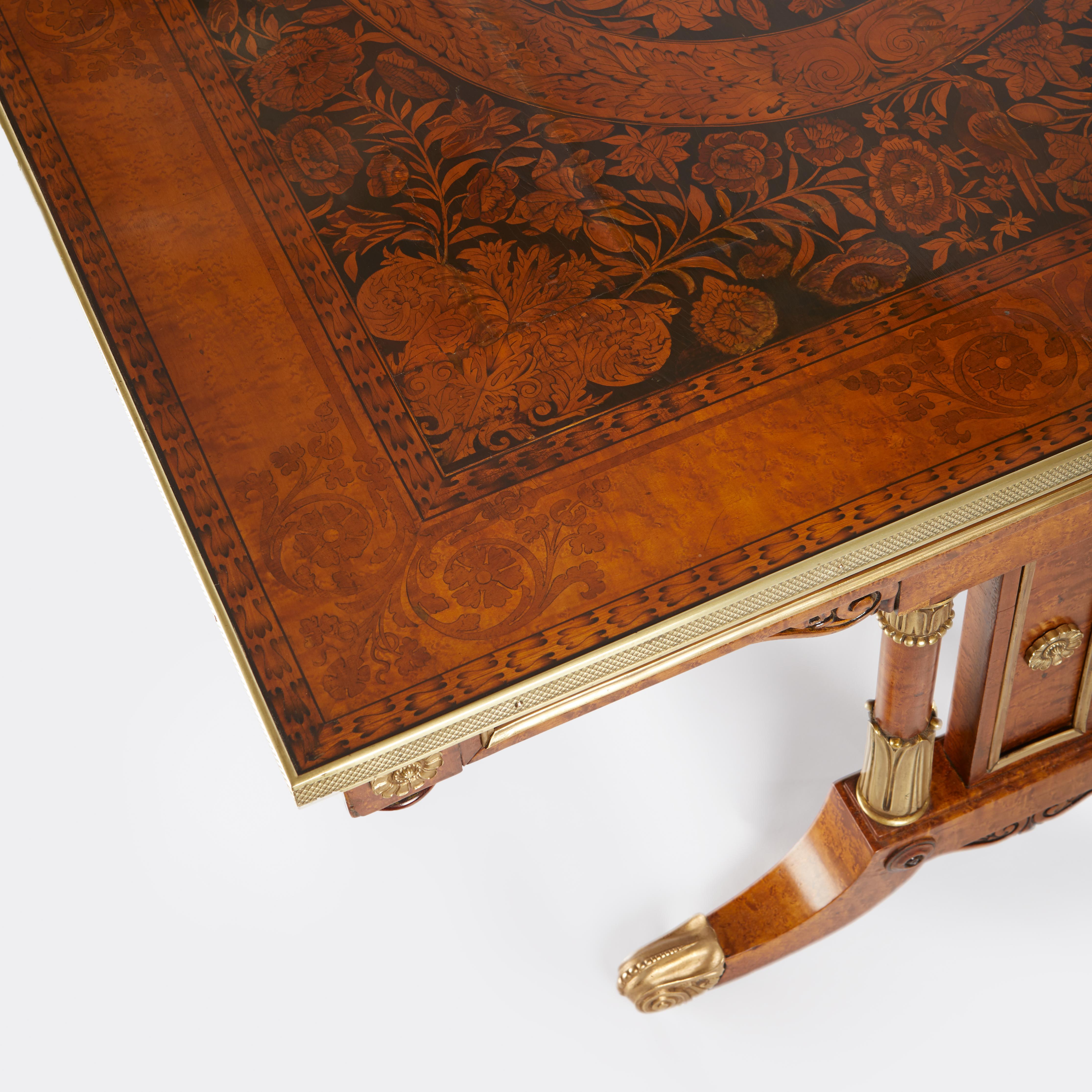 19th Century Rectangular Marquetry Inlay Coffee Table by Mallett