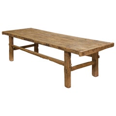 A Rectangular Organic Elm Primitive Chinese Coffee Table