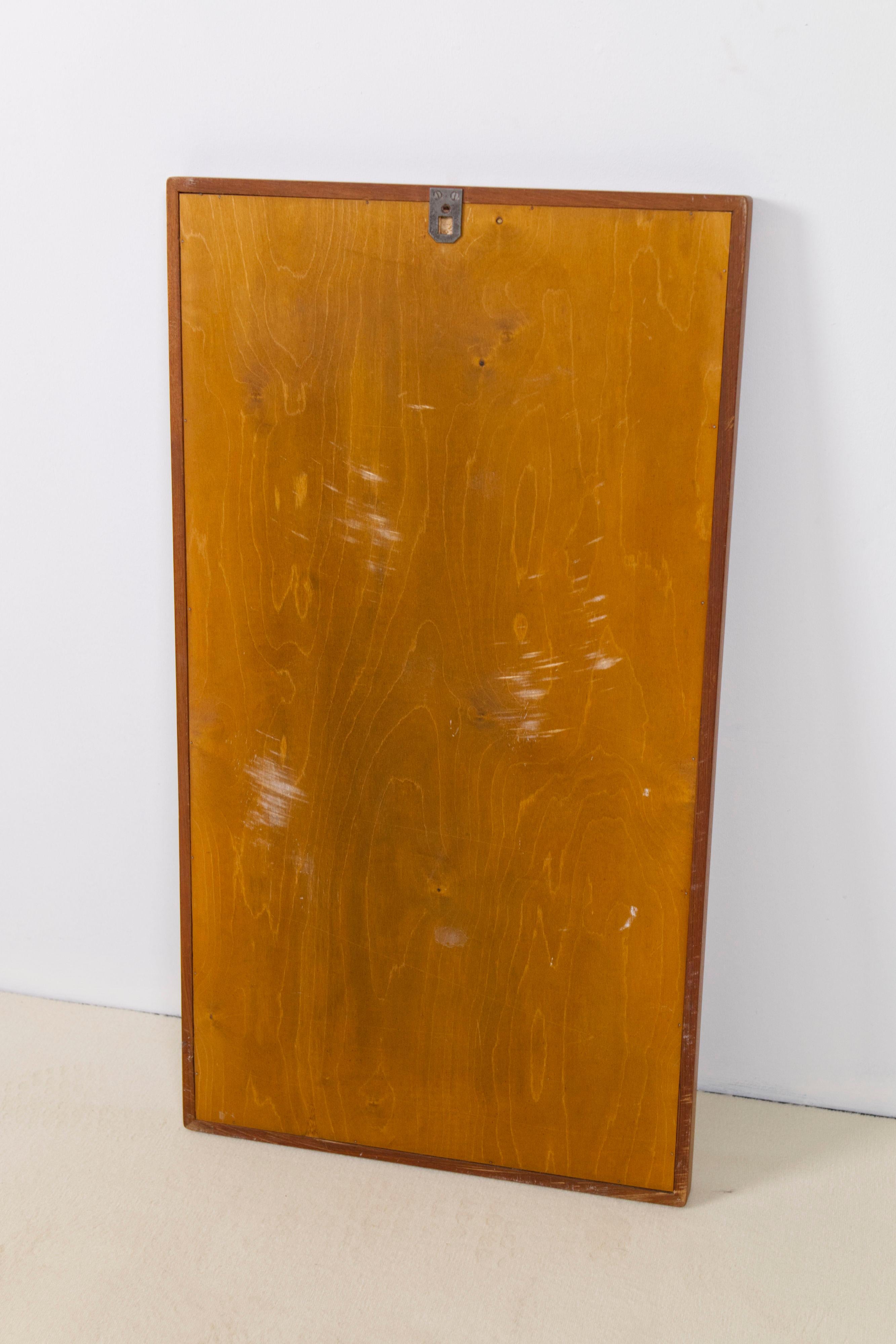 A rectangular teak mirror by Egon Bro Petersen, 1940s For Sale 5
