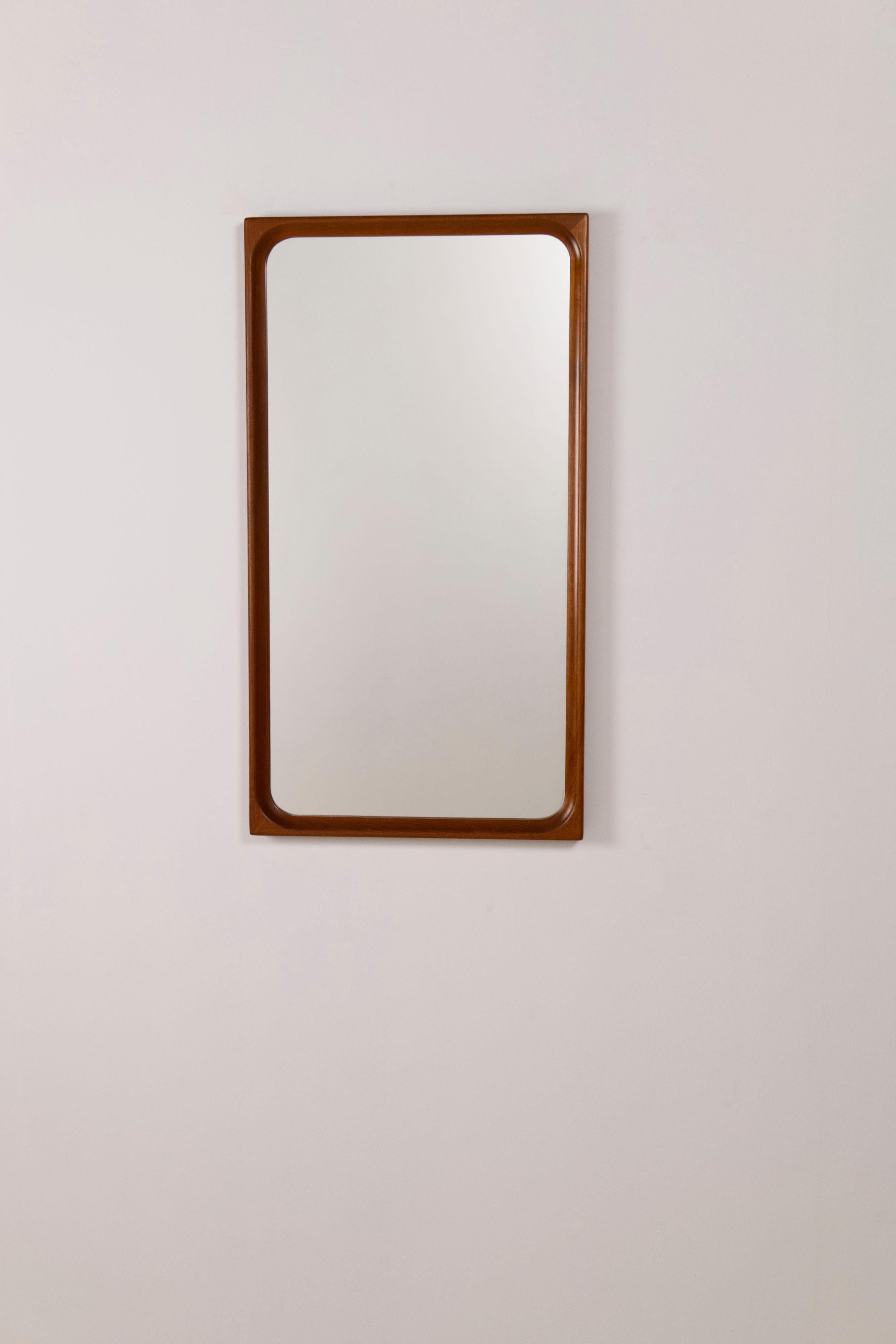 Danish A rectangular teak mirror by Egon Bro Petersen, 1940s For Sale