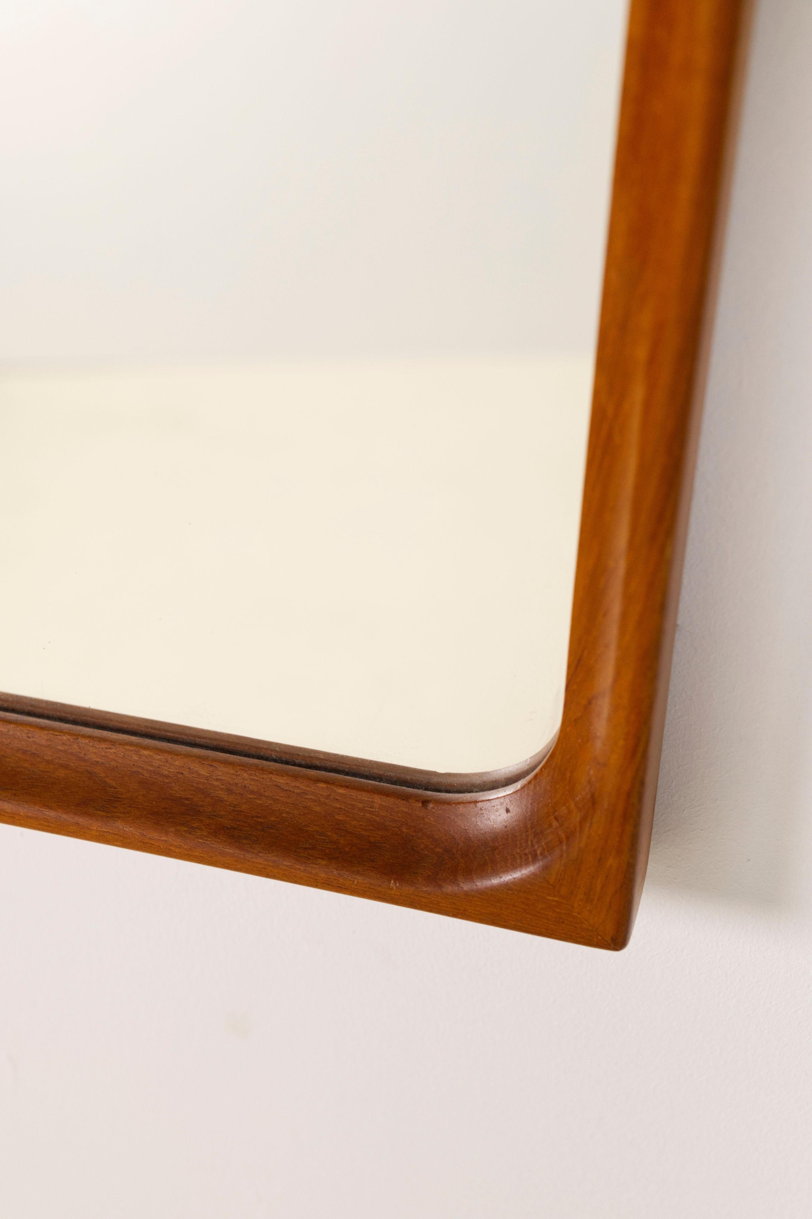 Mid-20th Century A rectangular teak mirror by Egon Bro Petersen, 1940s For Sale