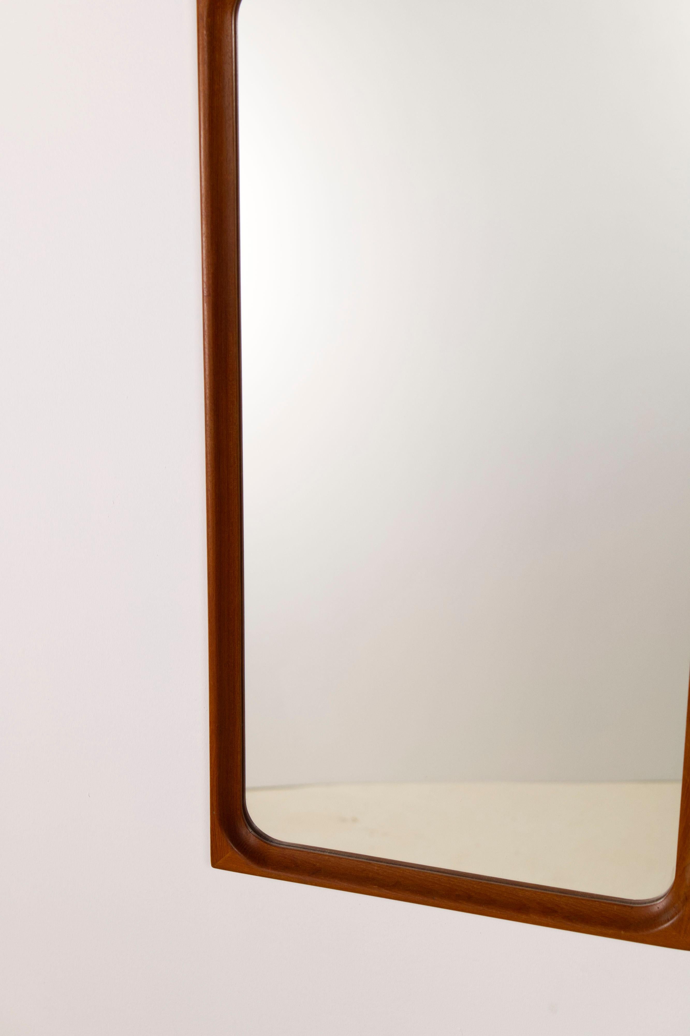 A rectangular teak mirror by Egon Bro Petersen, 1940s For Sale 1