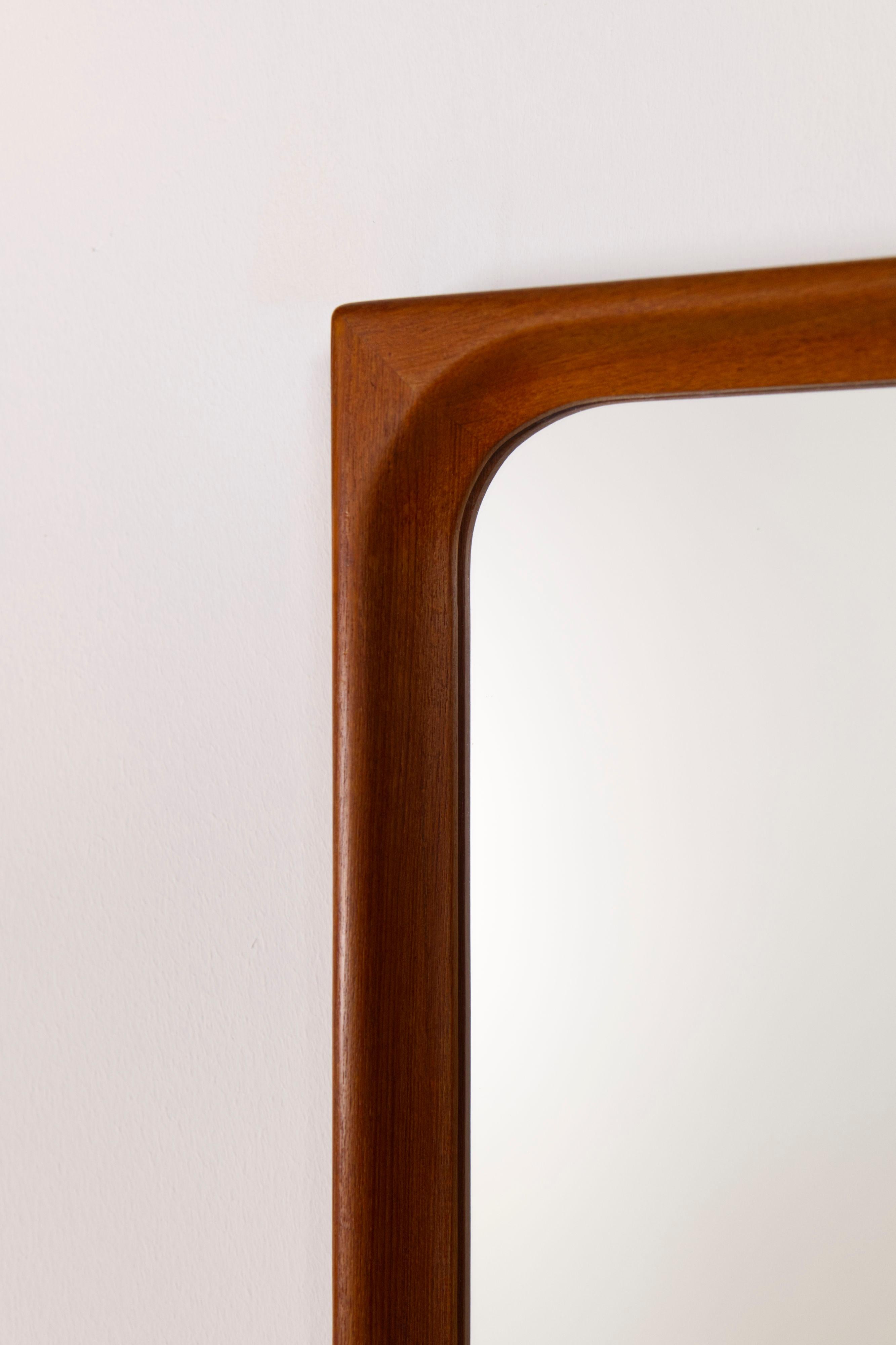 A rectangular teak mirror by Egon Bro Petersen, 1940s For Sale 2