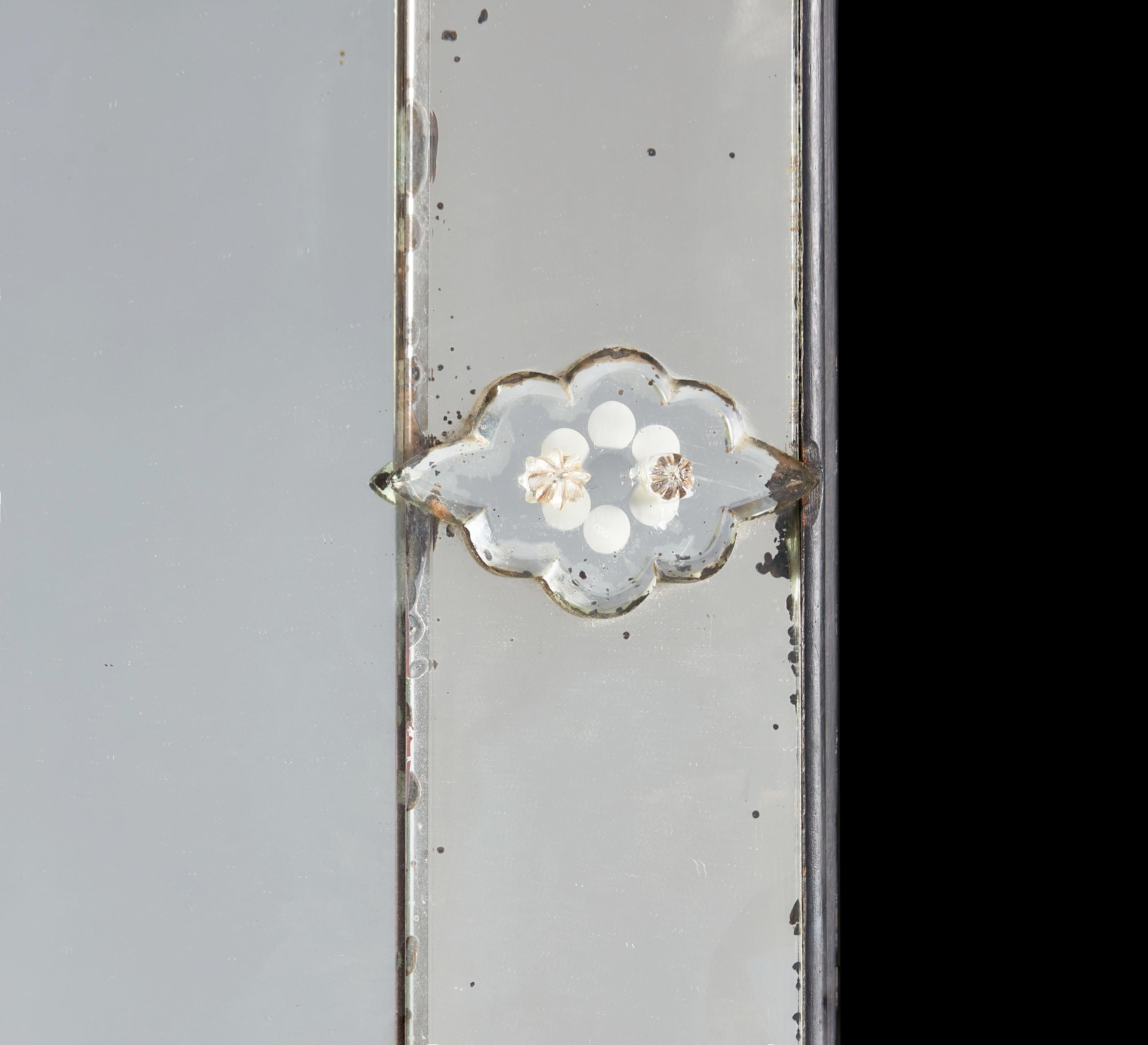 Rectangular Venetian Art Deco Mirror In Good Condition In London, GB