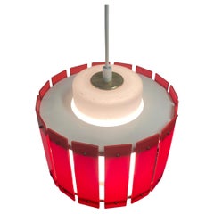 A Red Ceiling Pendant Model K2-47 by Maria Lindeman, 1960s