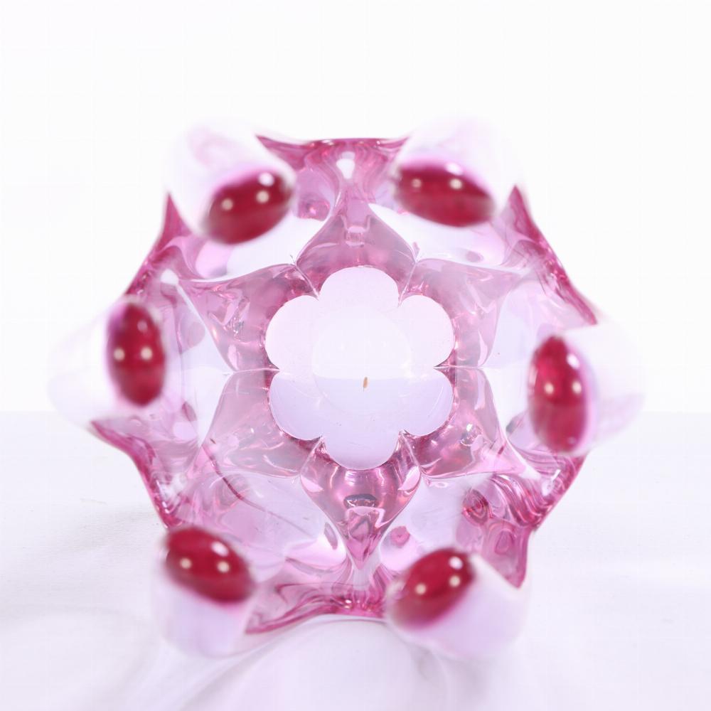 Jarrón de cristal rojo 