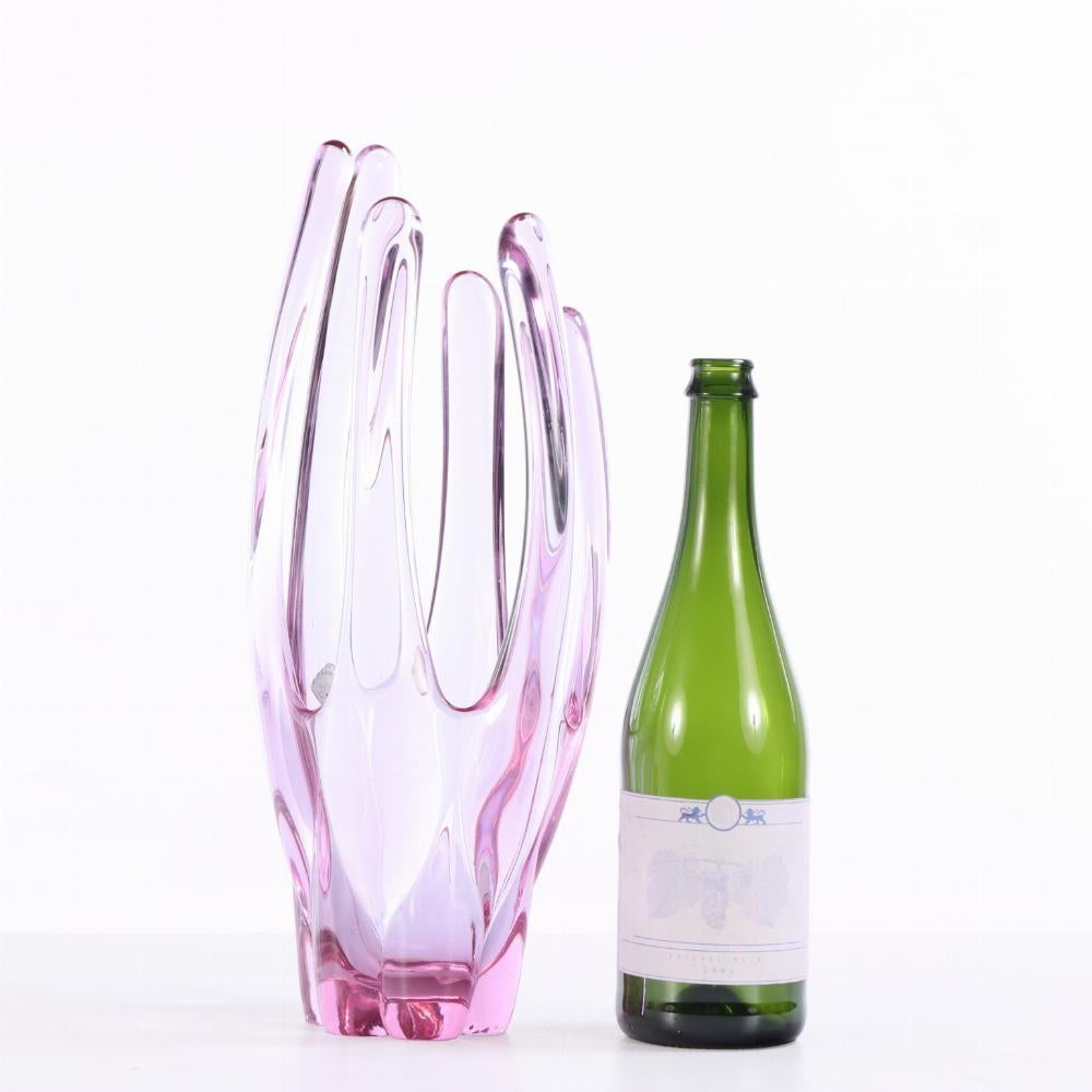Jarrón de cristal rojo 