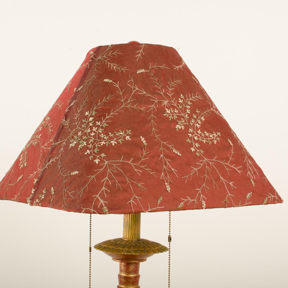 Red Painted Floor Lamp in the Manner of Associated Artists, circa 1950 In Good Condition For Sale In Philadelphia, PA