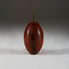 Red Patinated Bronze Japanese Vase as a Table Lamp