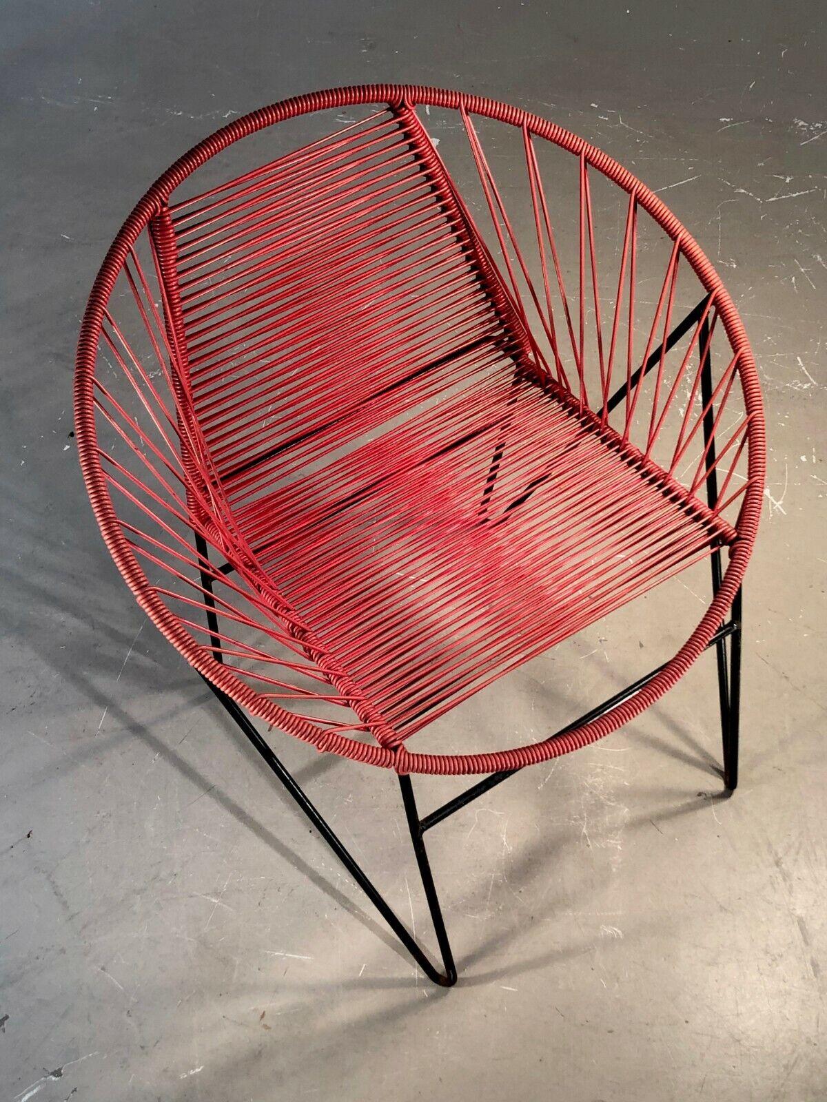 Metal A MID-CENTURY-MODERN MODERNIST CHAIR Attributed to RAOUL GUYS, France 1950 For Sale