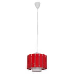 Plafonnier rouge et blanc Modèle K2-47 de Maria Lindeman, Idman, années 1960