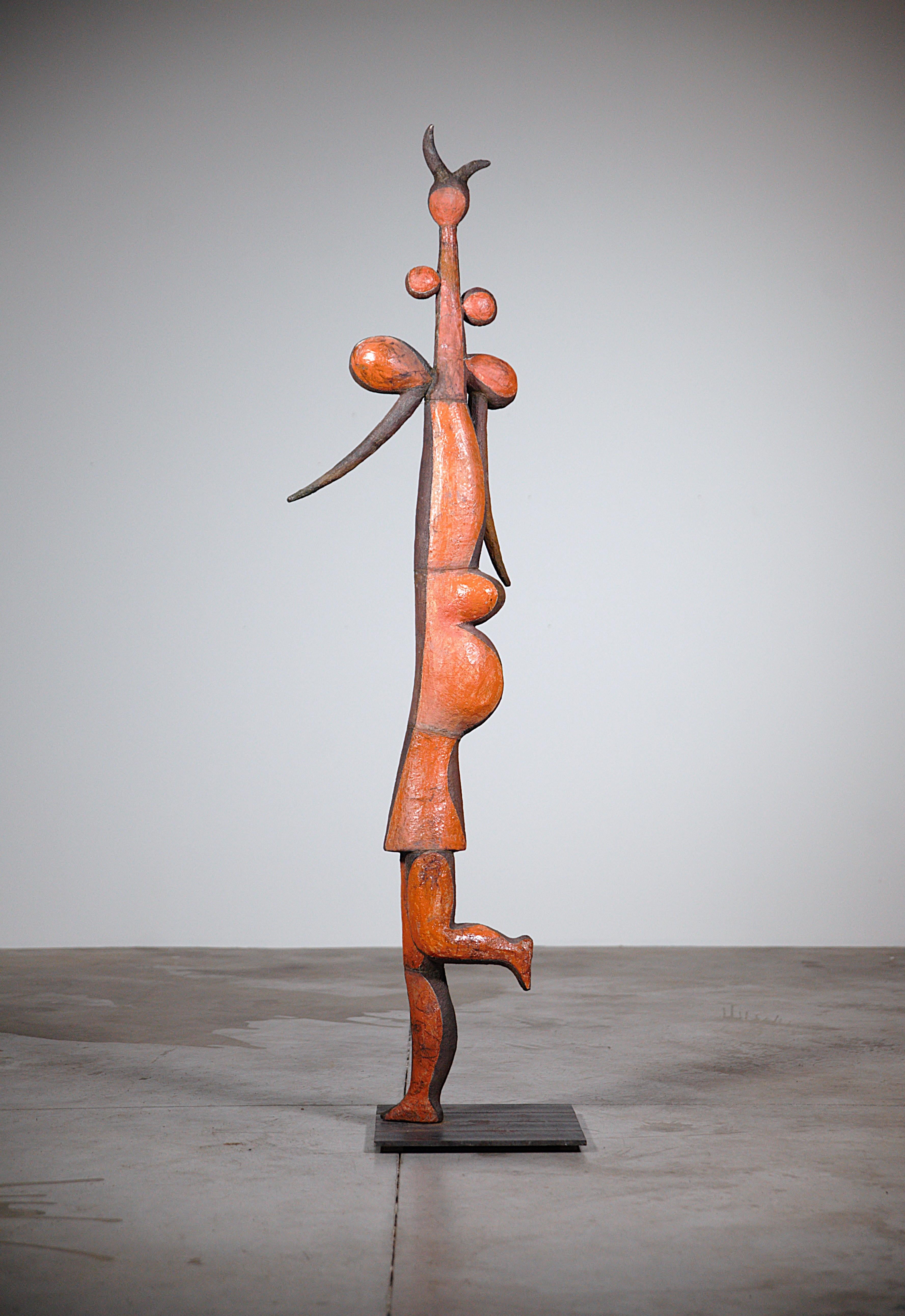 XXI secolo e contemporaneo Una scultura in ceramica di donna rossa di Roger Capron Vallauris Francia anni 2000 in vendita